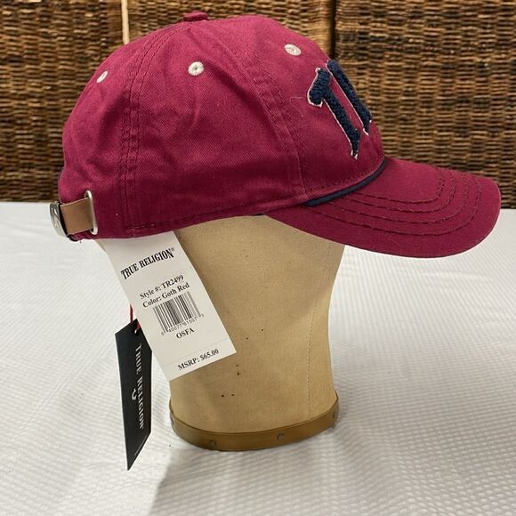 NEW With Tags NWT True Religion Goth Red Cap Size One Size - Picture 3 of 7